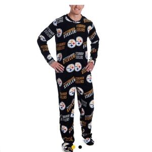 Pittsburgh Steelers Fleece Union Suit zip up - size Small could be unisex - NFL